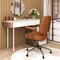 Height Adjustable Upholstered Office Chair with Cushioned Back and 5-Rolling Casters